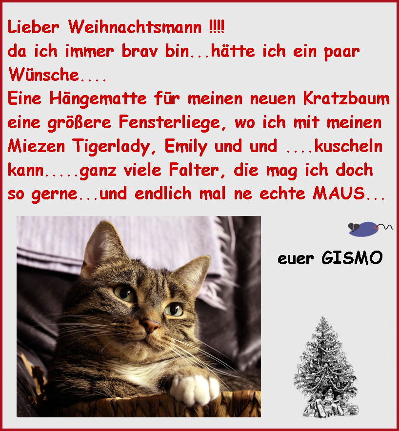 Gismo´s Wunschzettel