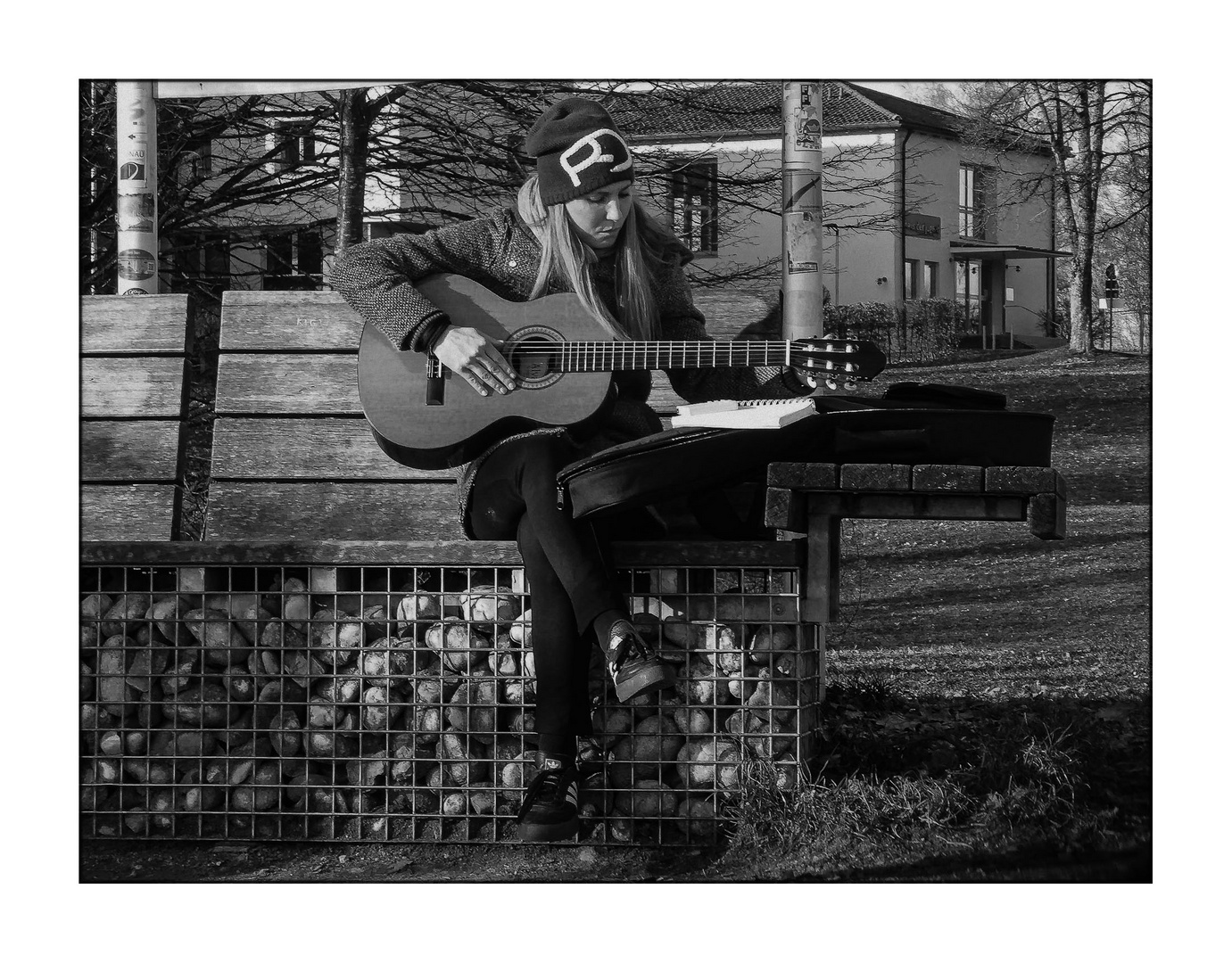 Gitarrenspiel im Freien