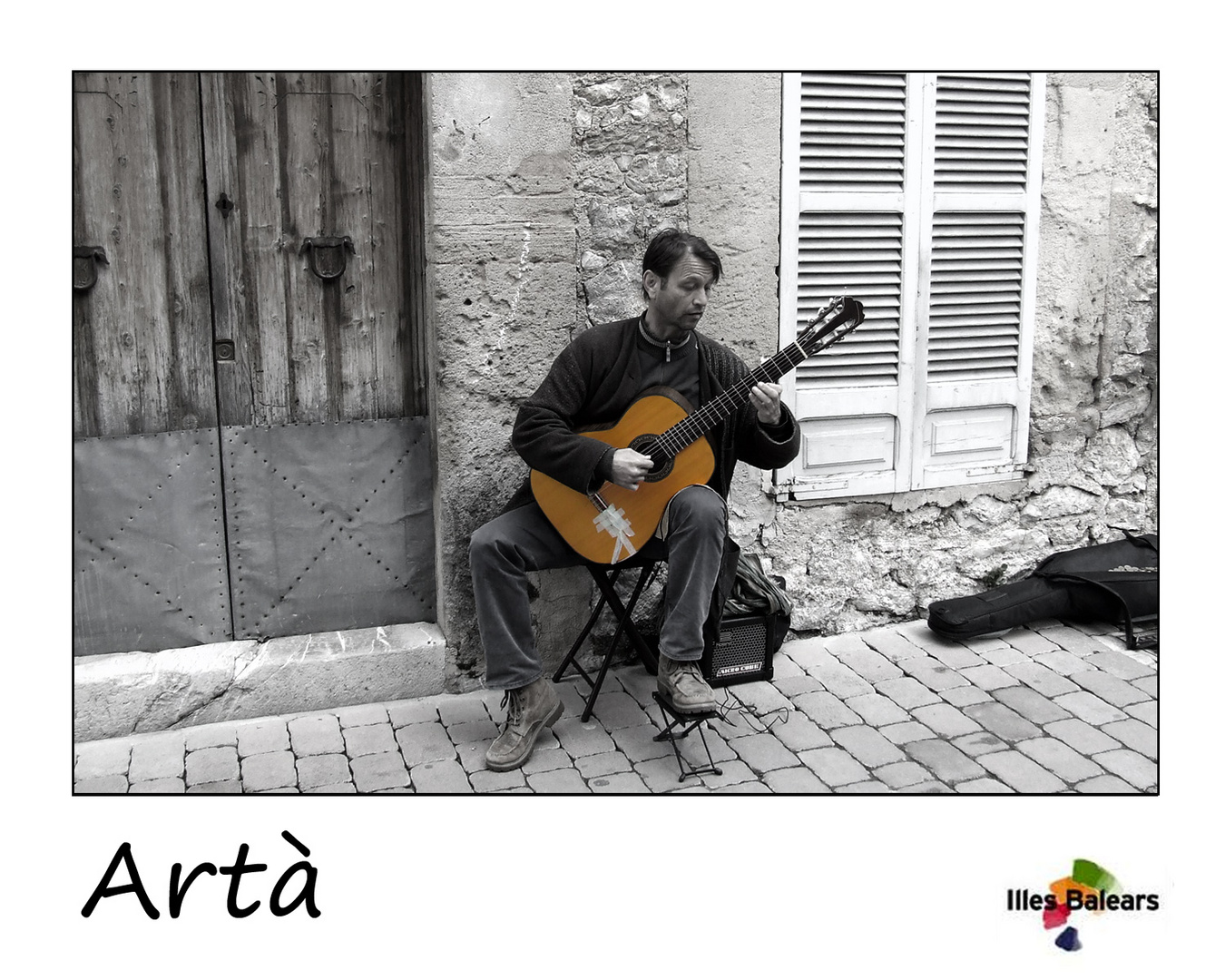 Gitarrenspieler in Artá, Mallorca