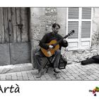 Gitarrenspieler in Artá, Mallorca