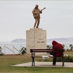 Gitarrist Lennon Denkmal ... Musik in Peru-1980K