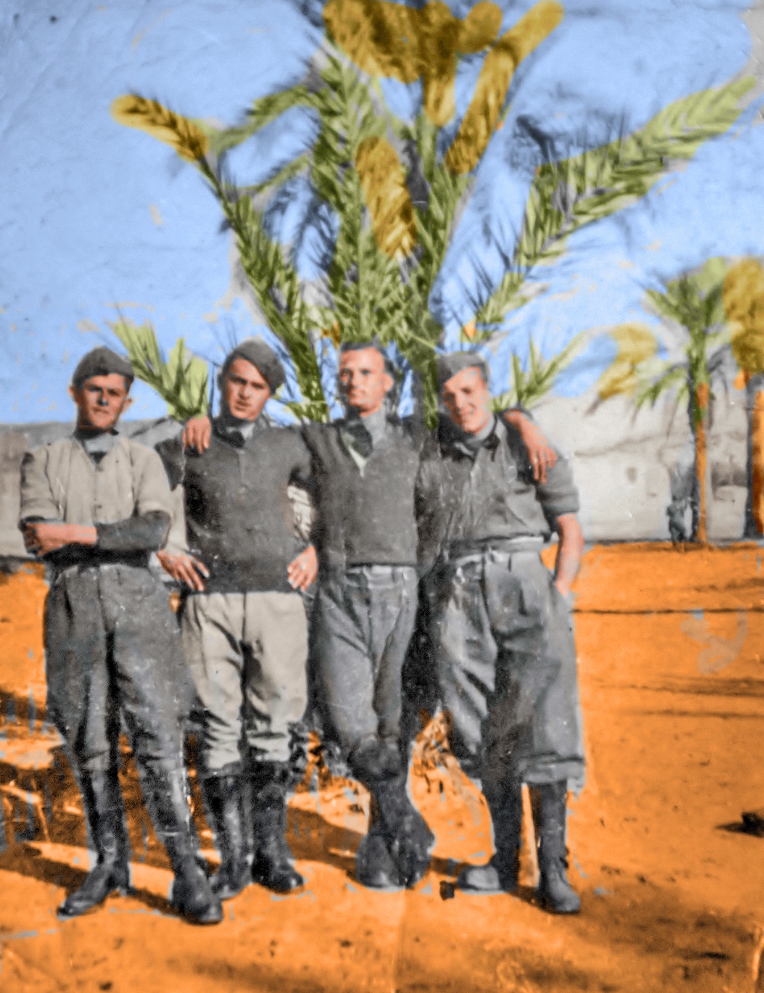 Giuseppe Torcasio 2nd from the right North Africa WWII