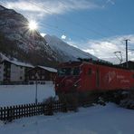Glacier-Express auf der Fahrt nach Randa