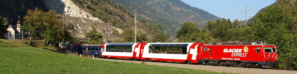 Glacier Express bei Bitsch ("Zur Hohen Fluh")