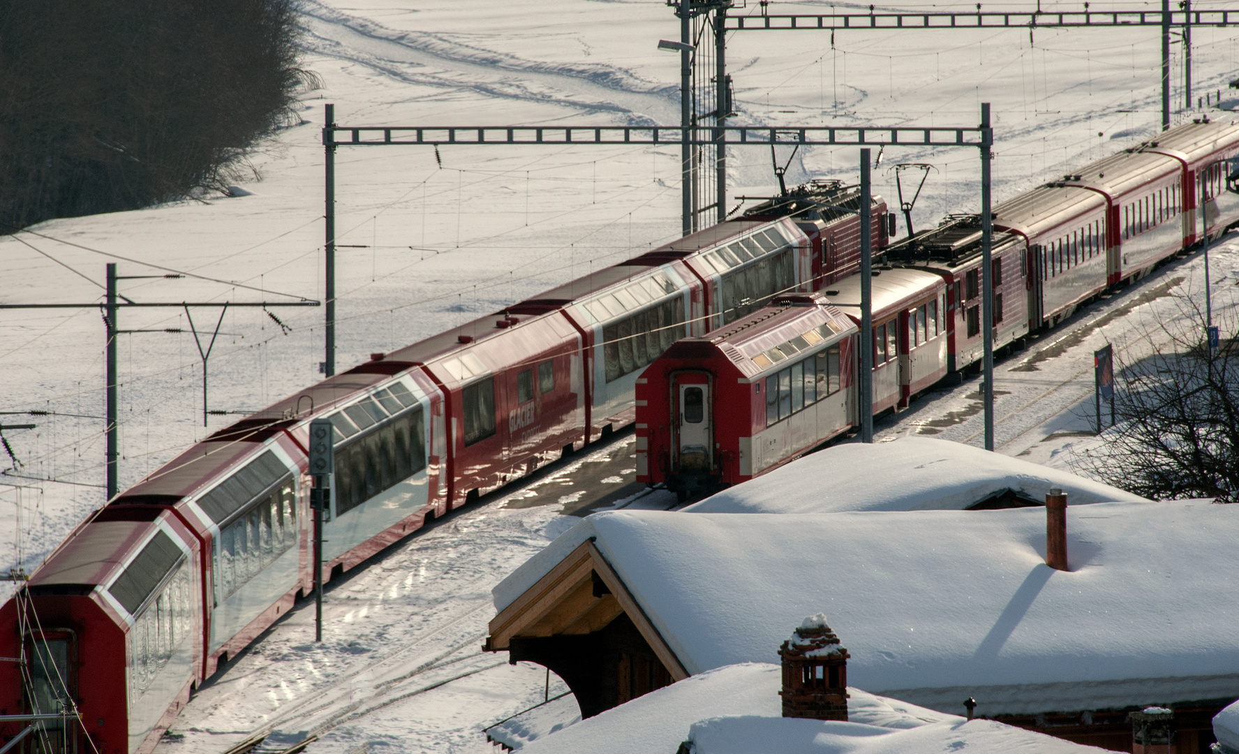 Glacier-Express St. Moritz - Zermatt   Reckingen 27. 01.2010