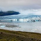 Glacier in the mist iceland