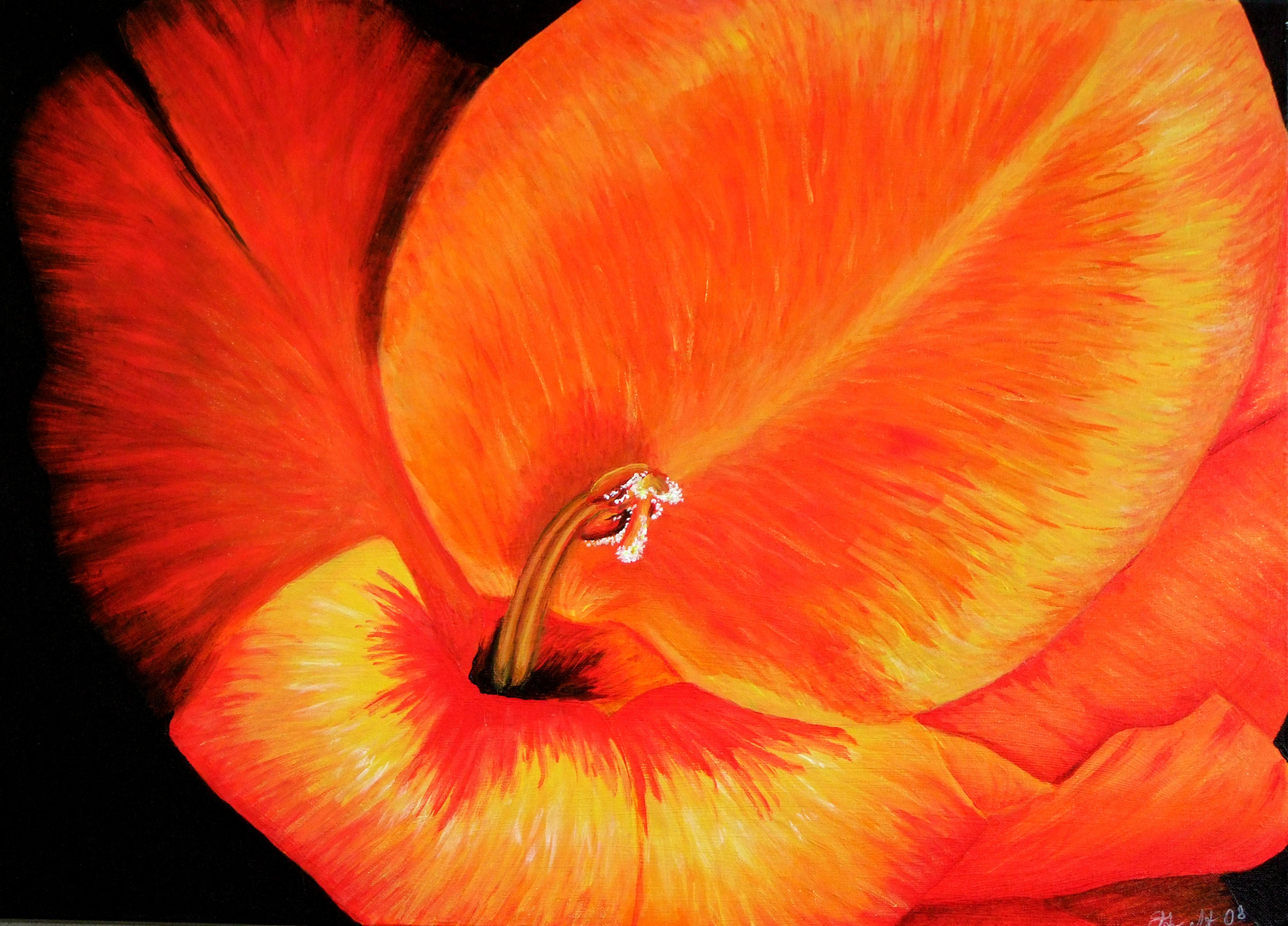 Gladiolenblüte 50x70cm