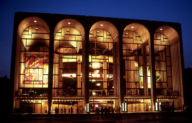 Gläserne Architektur, die Metropolitan Opera