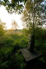 Glanerburg - Sunset at the Nature Reserve "Aamsveen" - Border Post at the Dutch-German border - 07