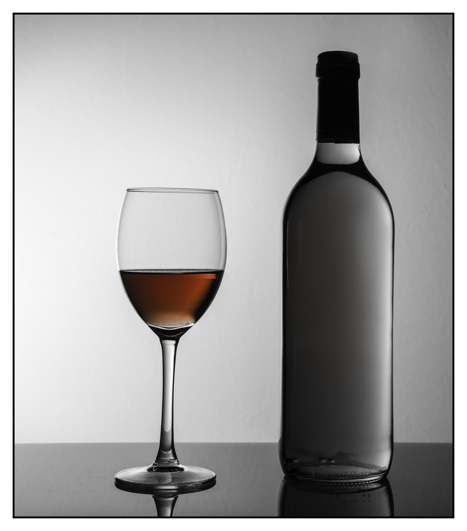 Glas Rose´Wein