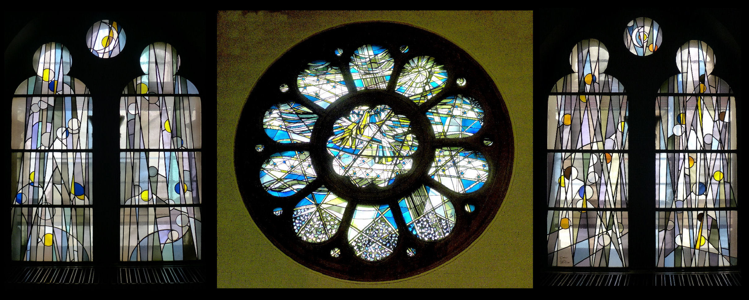 Glasfenster in der Kölner Synagoge