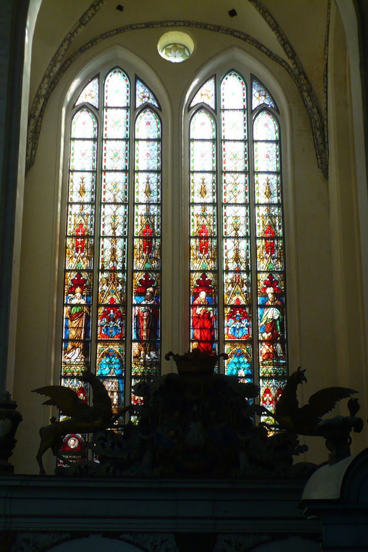 Glasfenster in der Marienkirche Rostock