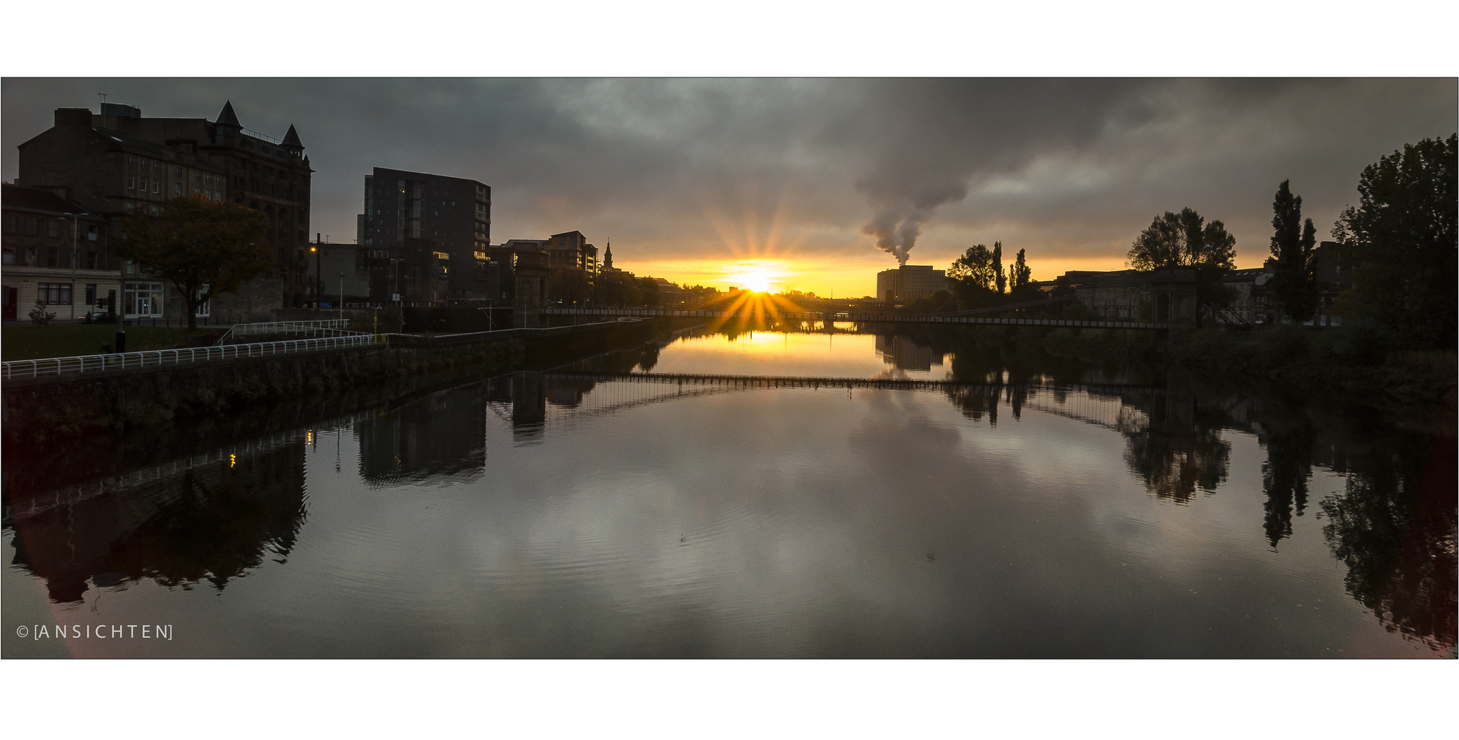 [glasgow - sunrise over clyde]