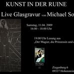 Glasgravur live und Lesung