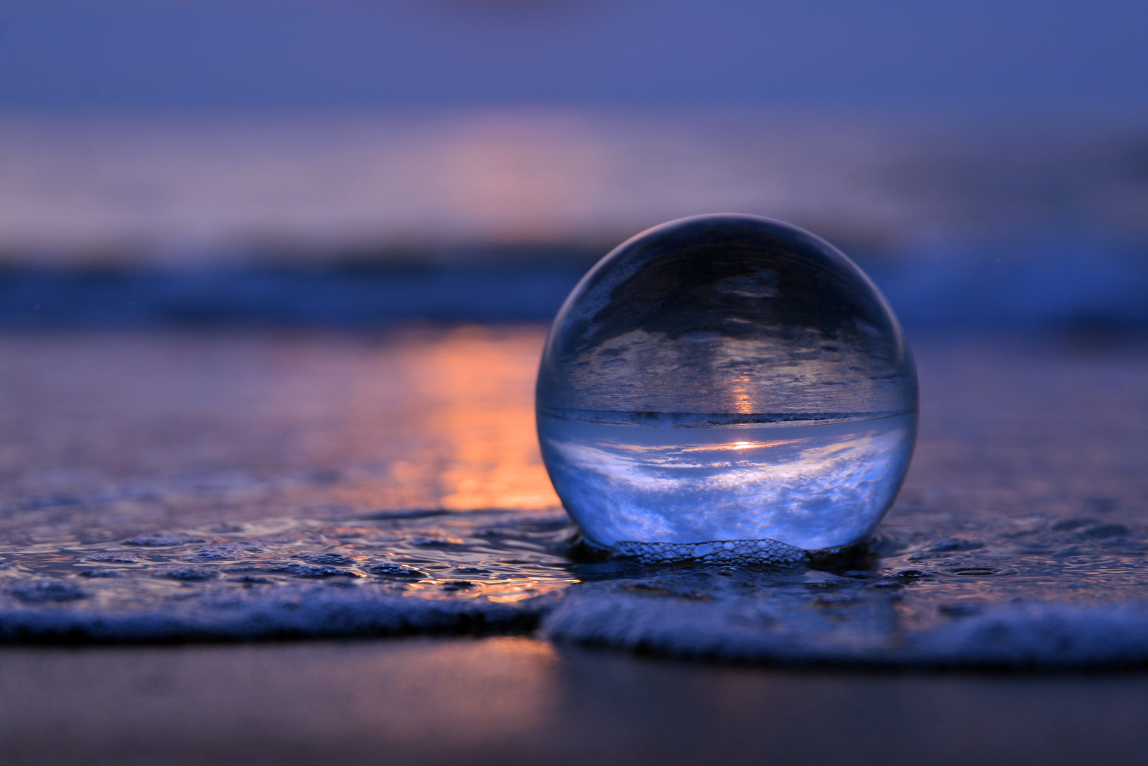 Glaskugel - Abendstimmung am Meer Foto & Bild | wasser, abendstimmung,  himmel Bilder auf fotocommunity