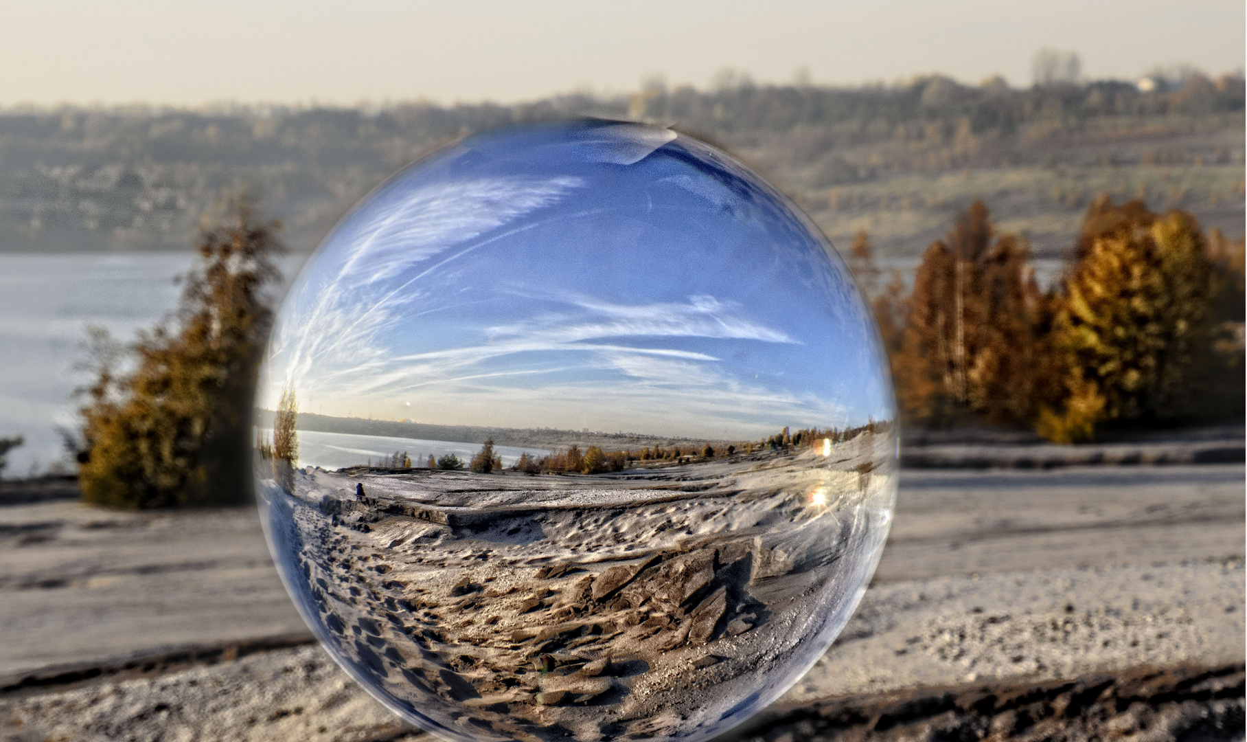 Glaskugel Fotografie Foto Bild Abstraktes Natur Kreativ Aufnahmetechniken Bilder Auf Fotocommunity