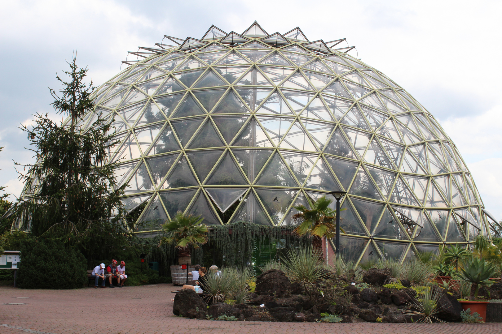 Glaskuppel Düsseldorf, botanischer Garten von Außen Foto