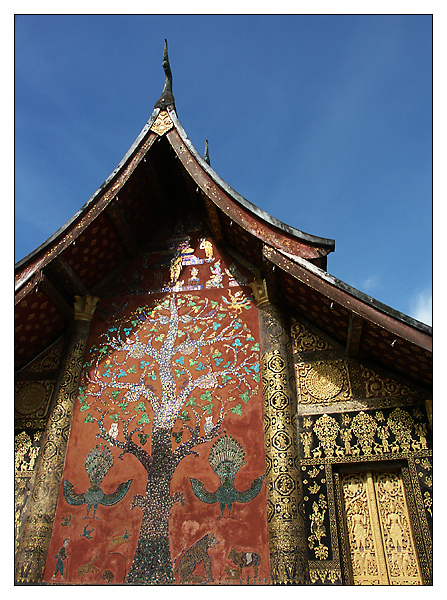 Glasmosaik am Wat Xieng Thong - Luang Prabang, Laos