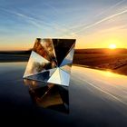 Glaspyramide am Morgen