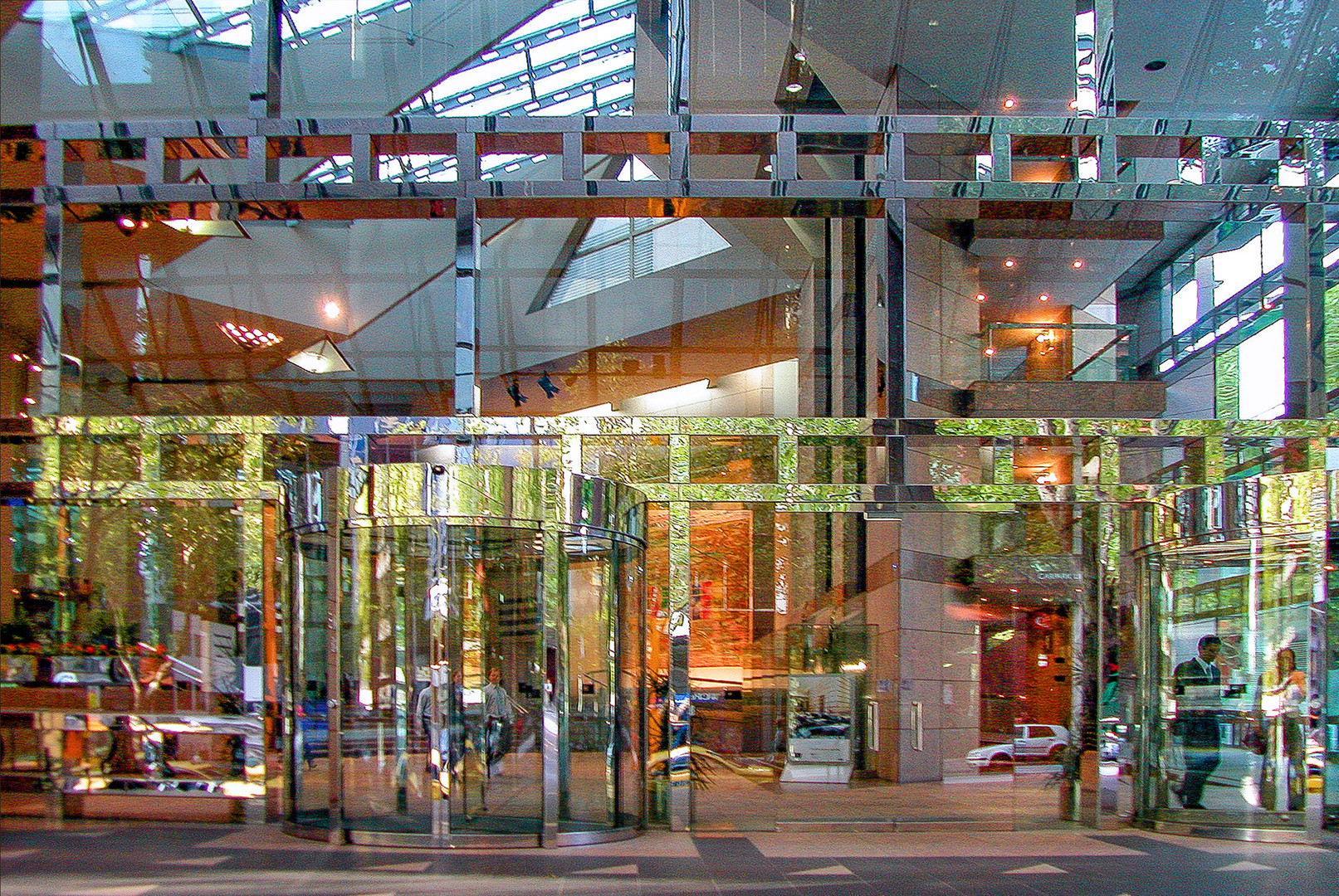 Glass front of a modern business house