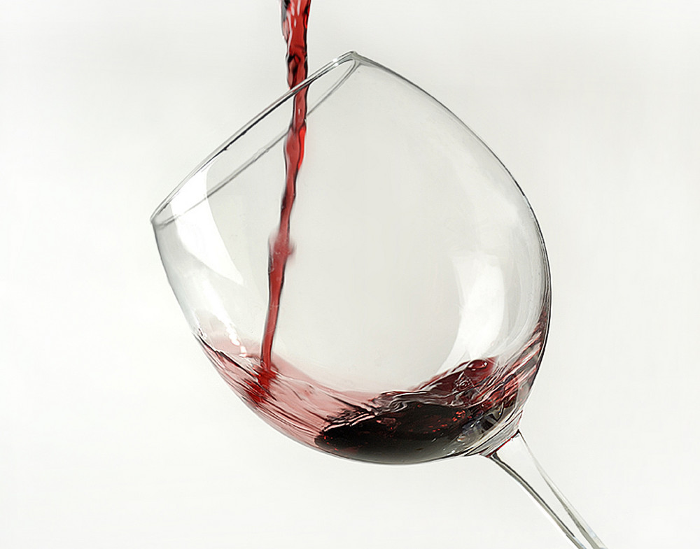 Glass of red wine