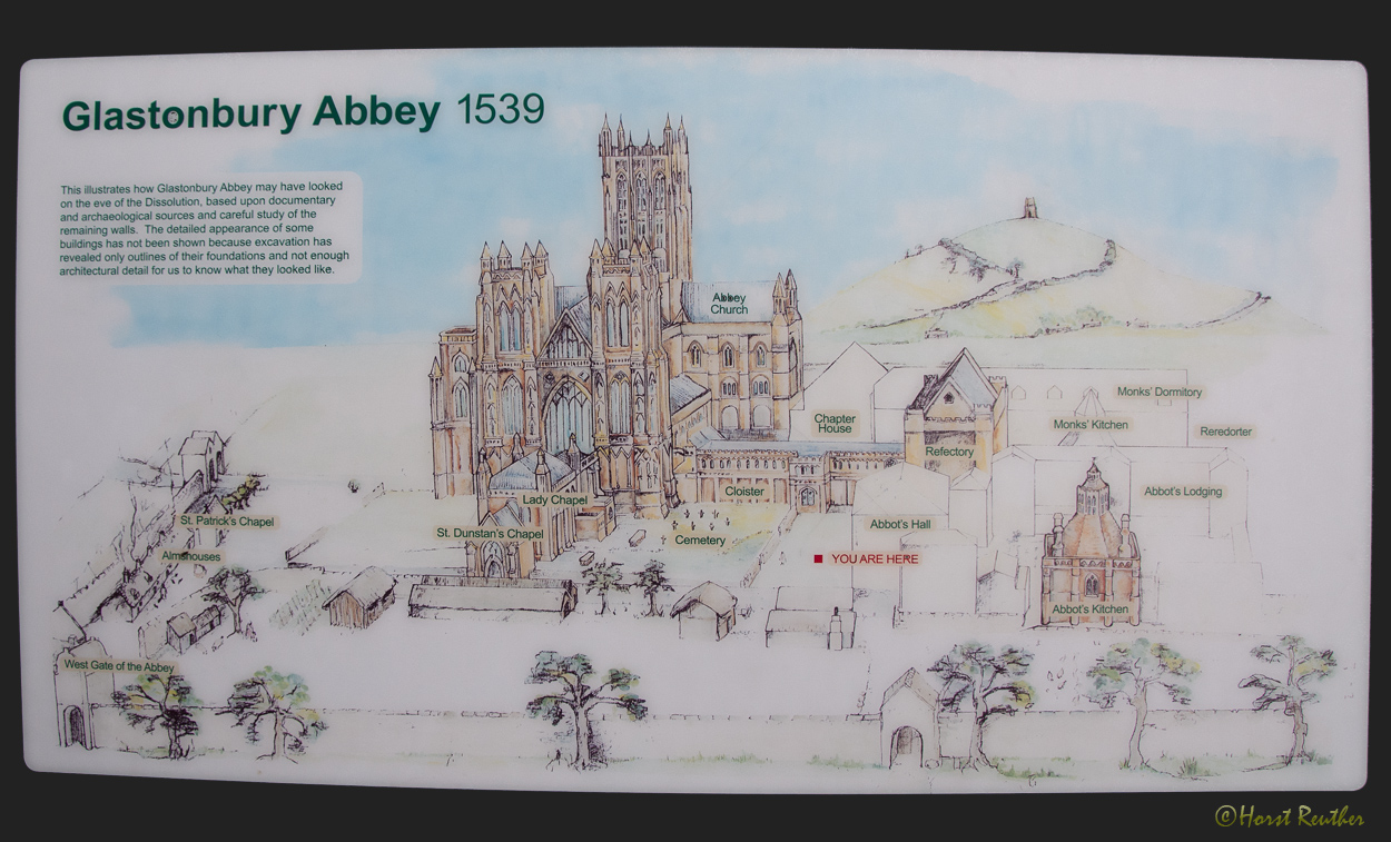 Glastonbury Abbey um 1539
