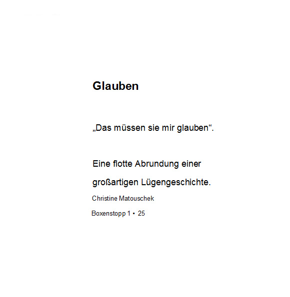 Glauben - BS 1 - 25