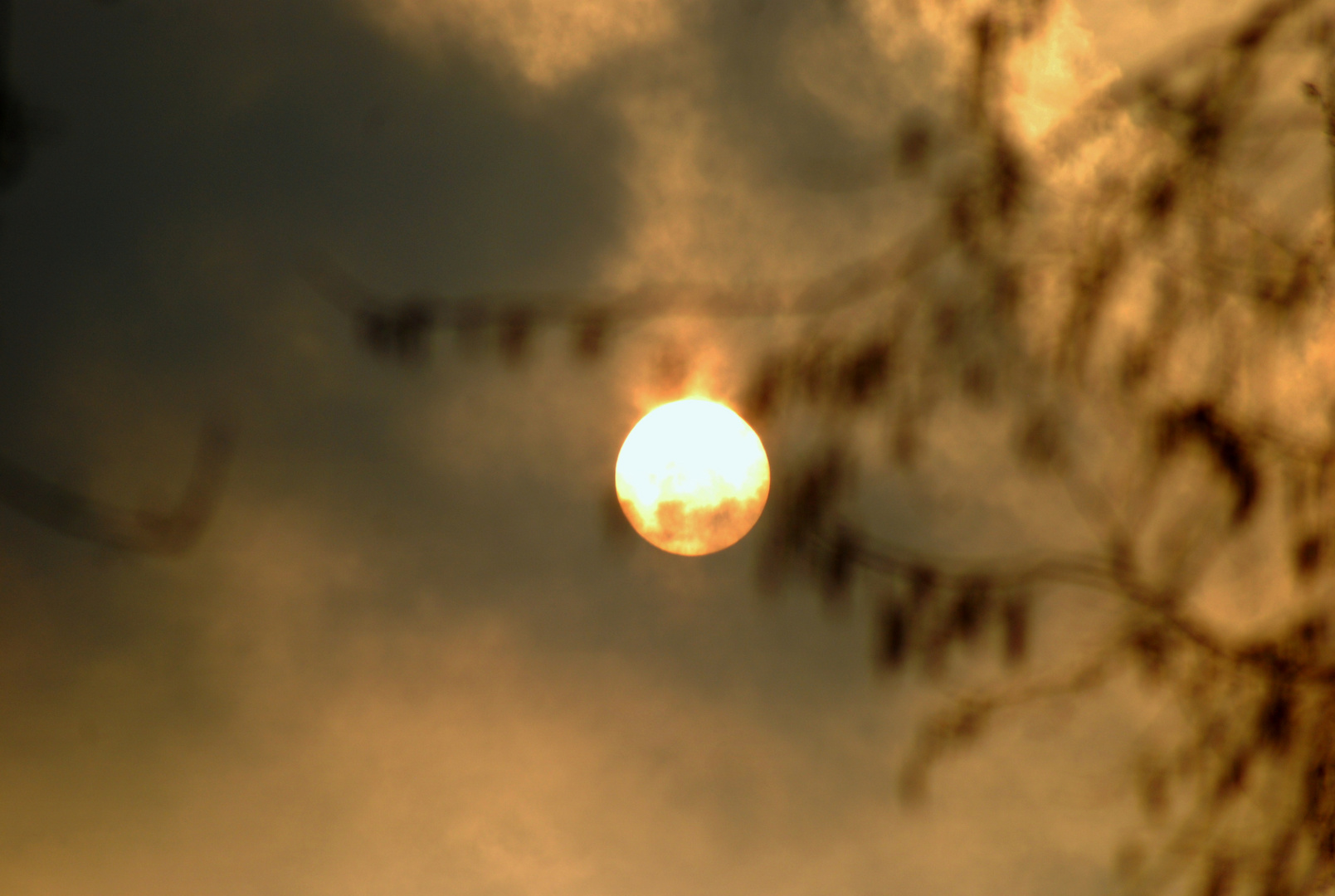 Gleich "fällt" die Sonne auf die Erde.