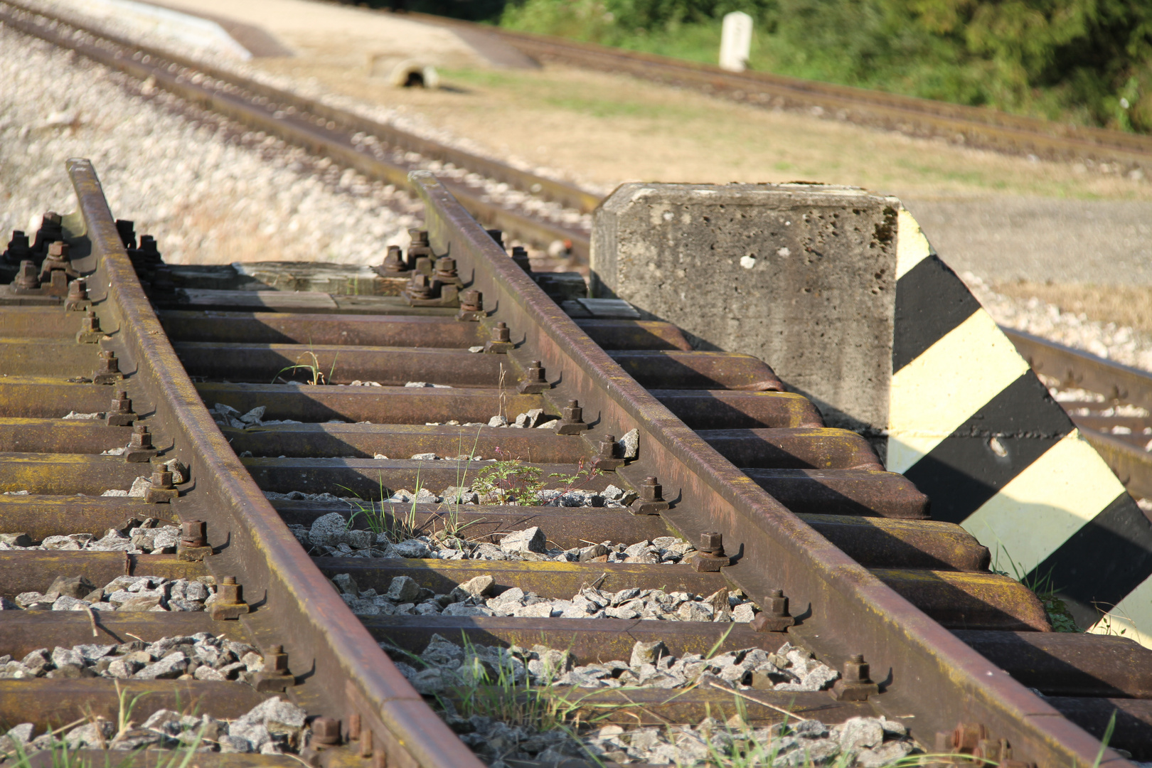 Gleis bei der Öchslebahn in Warthausen