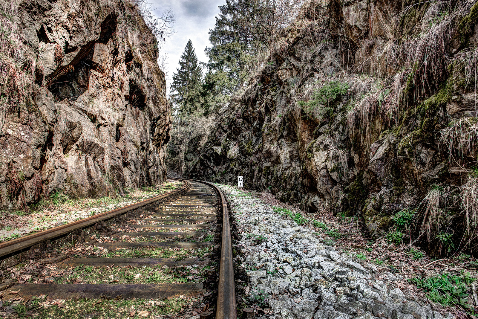 Gleis der Ilztalbahn