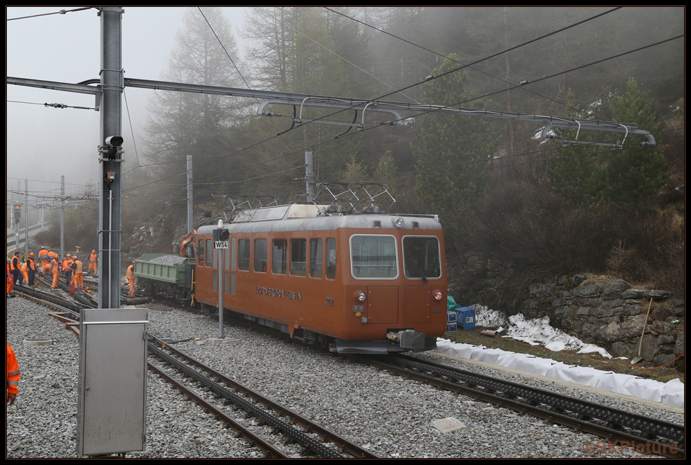 Gleisbau auf dem Gornergrat