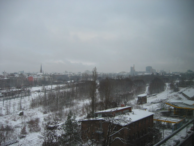 Gleisdreieck im Winter