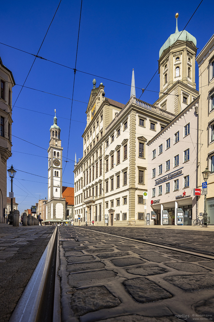 Gleise beim Rathaus