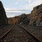 Gleise einer alten Bergbahn