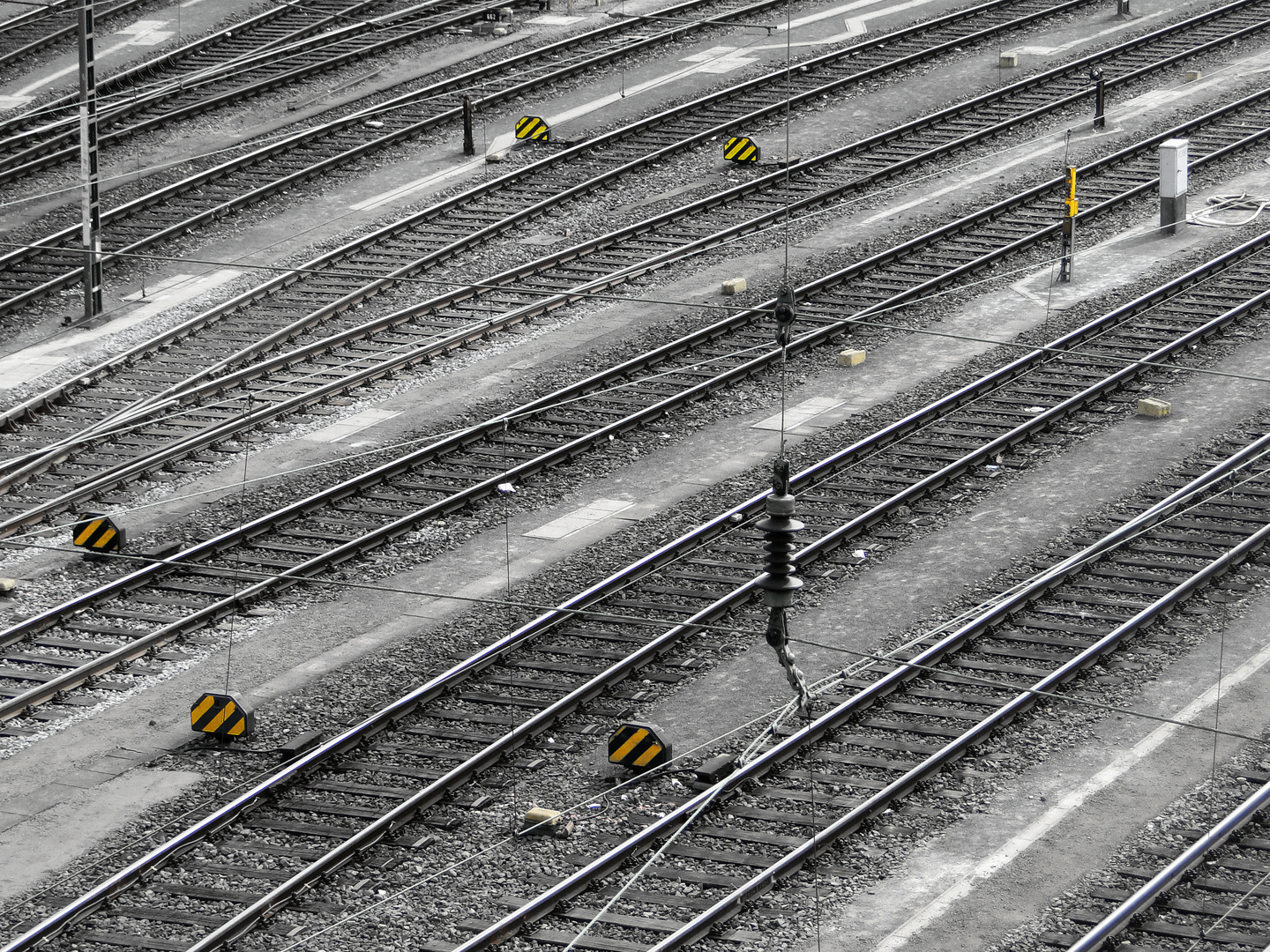 Gleise im Güterbahnhof Vorhalle