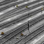 Gleise im Güterbahnhof Vorhalle