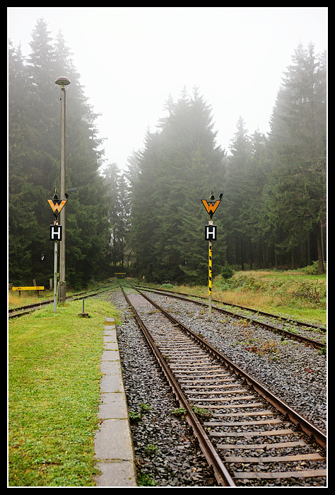 Gleisende am Rennsteigbahnhof