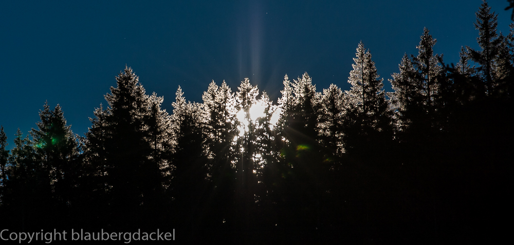 Gleisende Wintersonne