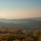 Gleisendes Licht über den Bergen