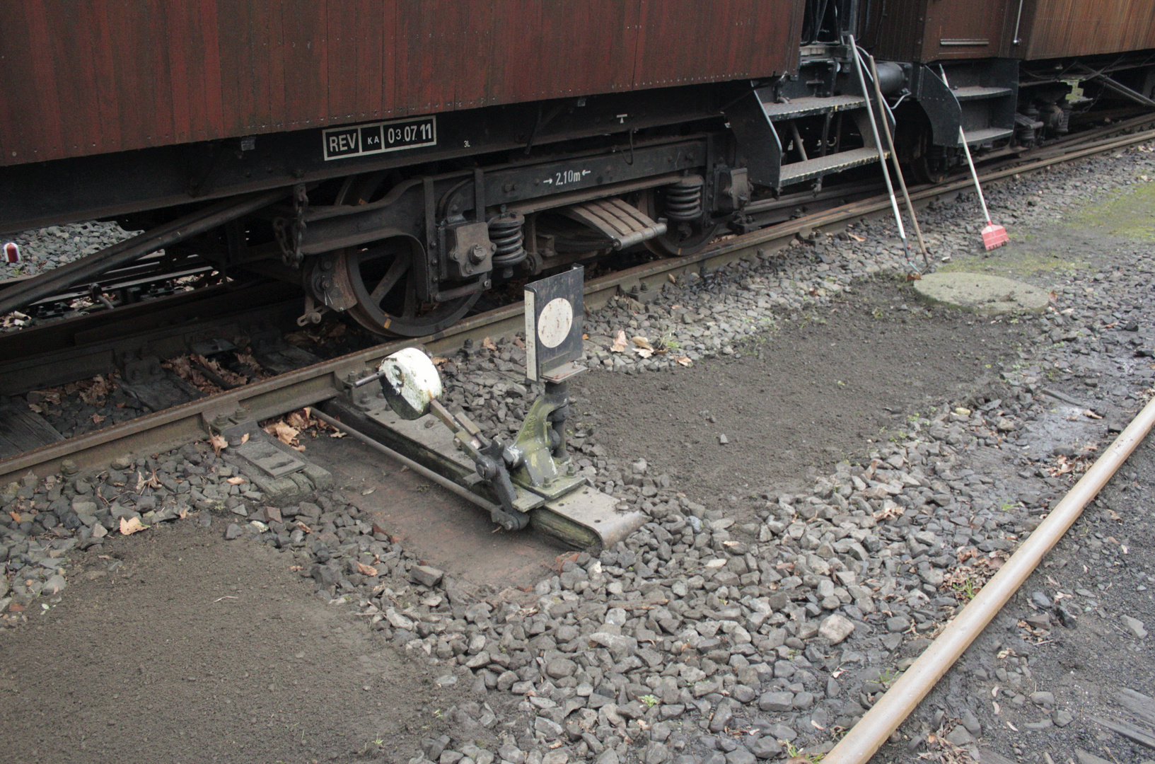 Gleispflege im Bahnhof