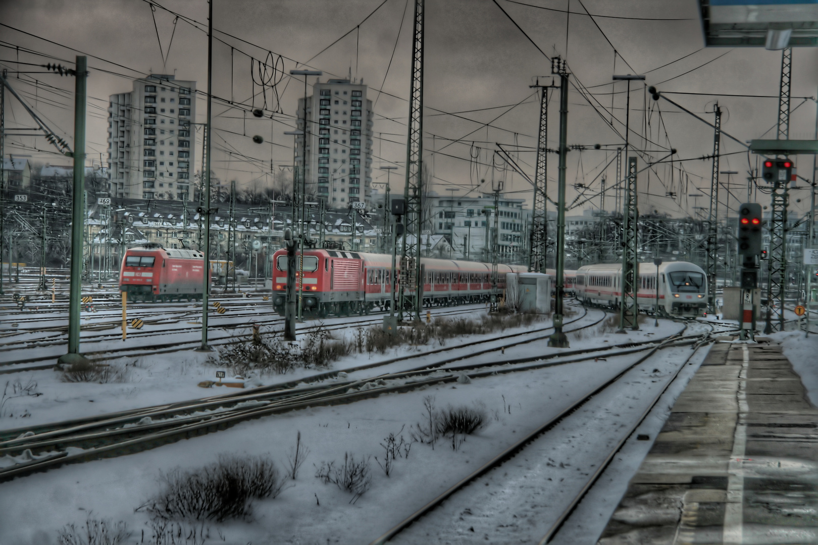 Gleisvorfeld Stuttgart Hbf, HDR, TM