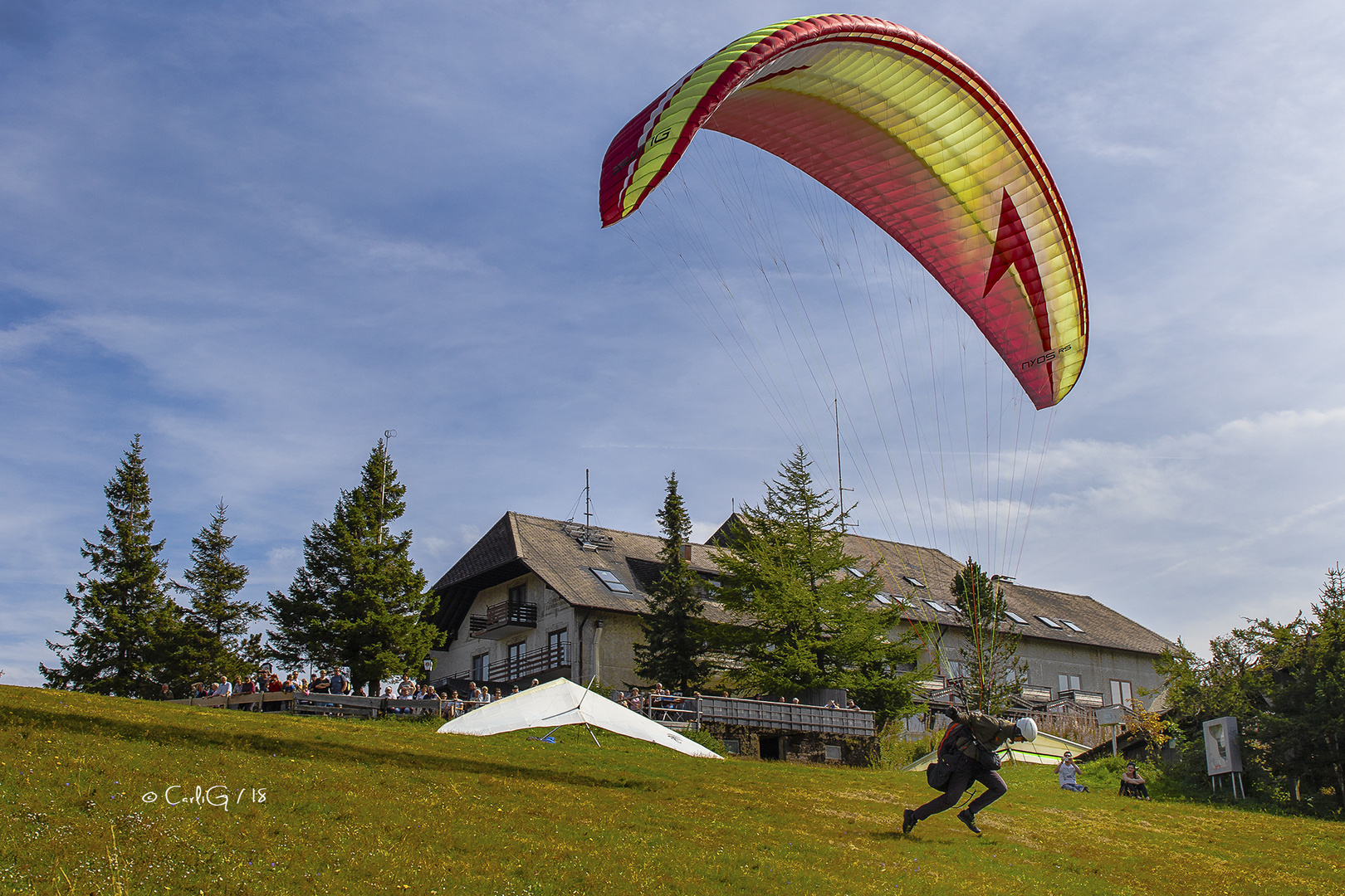 Gleitschirm fliegen überm Kandel-2