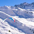 Gleitschirm-Tandemflug vor dem Gornergrat