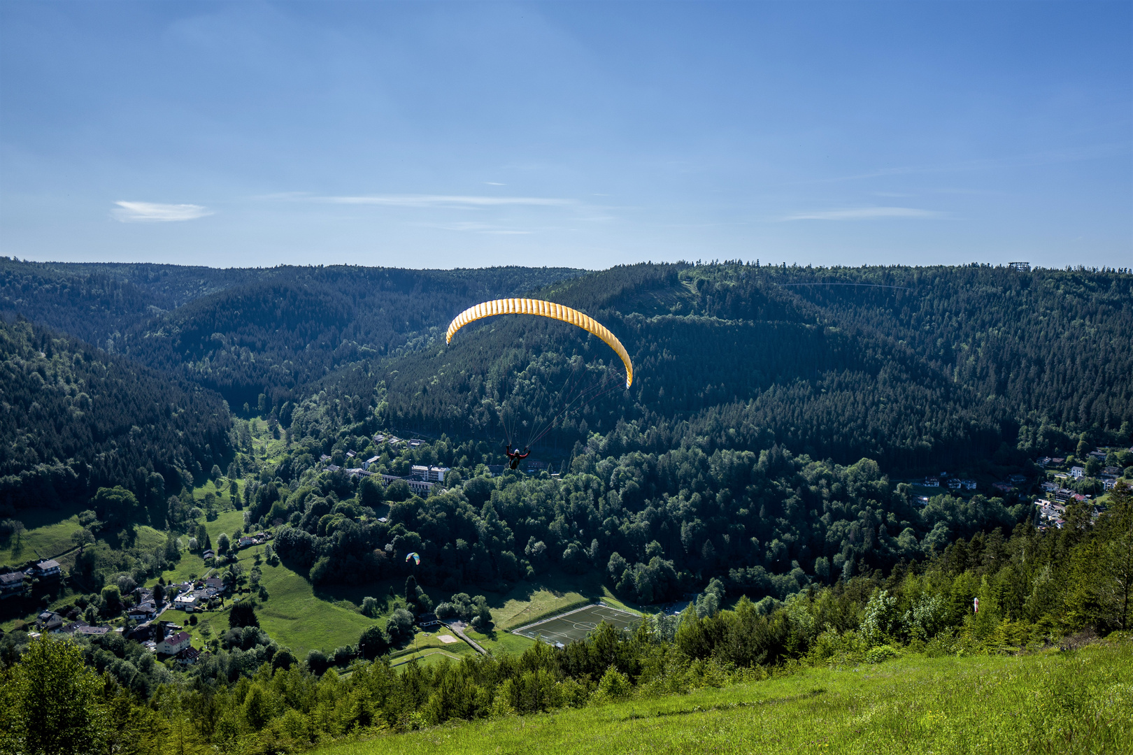 Gleitschirmfliegen über Bad Wildbad/Schw.