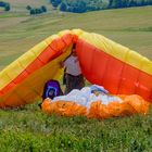 Gleitschirmflieger auf der Wasserkuppe