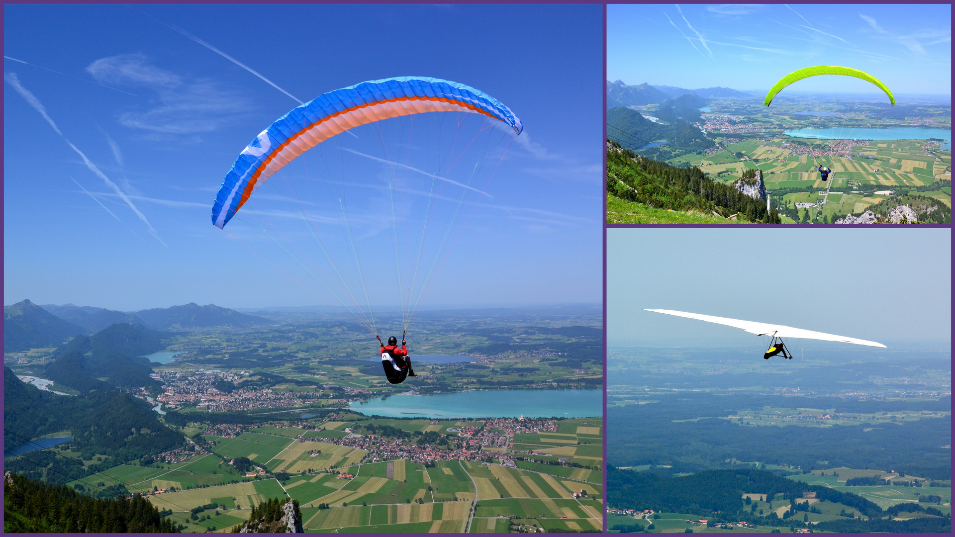 Gleitschirmflieger und Paragleiter am T E G E L B E R G