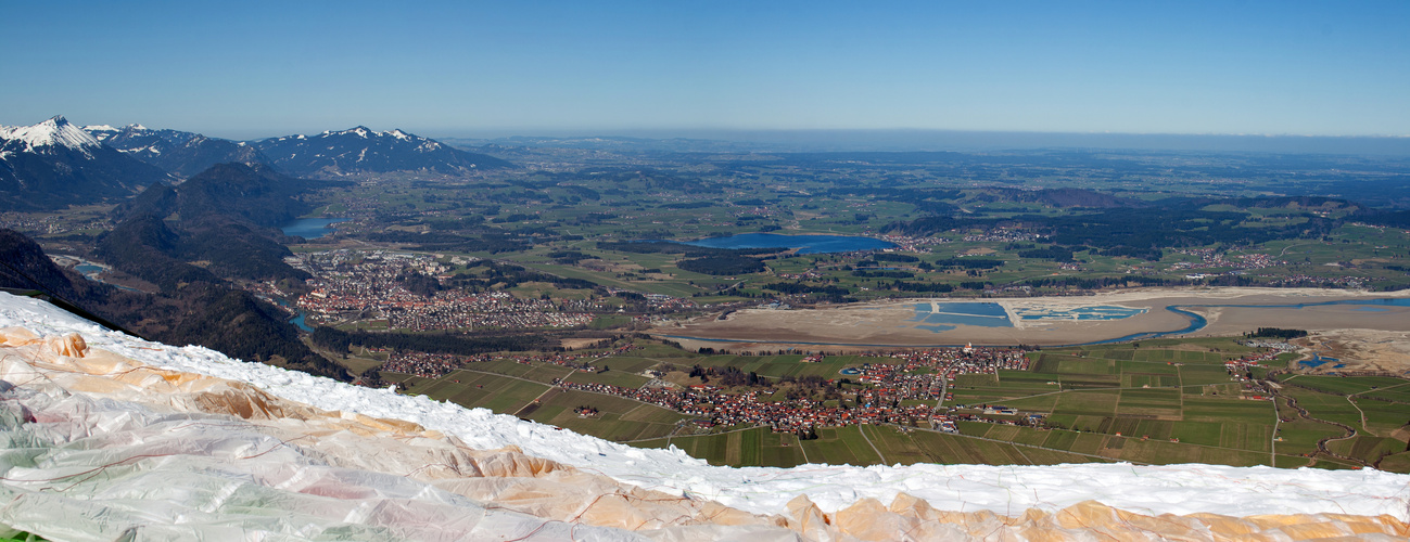 Gleitschirmstart am Tegelberg