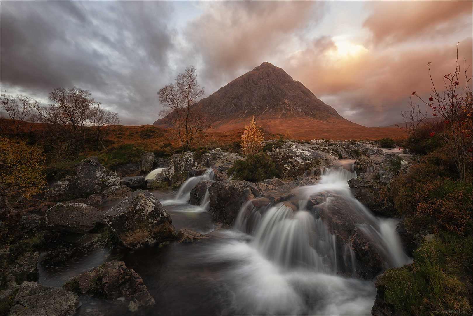 Glen Etive Mòr Waterfall