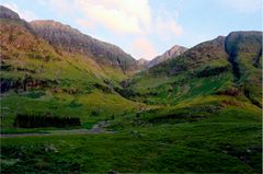 Glencoe bei Sonnenuntergang