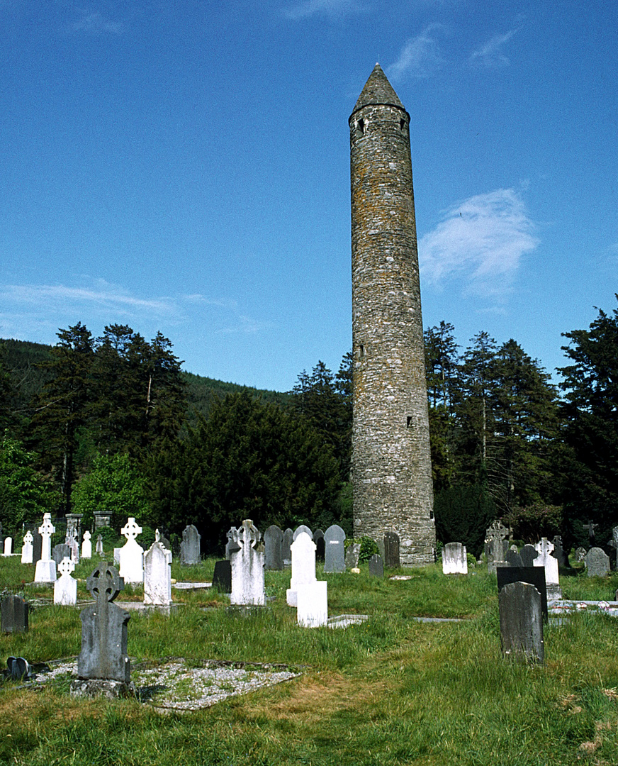 Glendalough Cemetary and Round-Tower